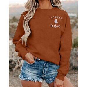 Spooky Season Ghost Halloween Sweatshirt | Cute Fall Crewneck Pullover